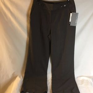 NWT Larry Levine Brown Tweed Slacks 10P